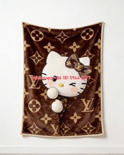 LV Hello Kitty Furry Hideaway Blanket Cozy LV Monogram Hello Kitty Throw IMG_3248